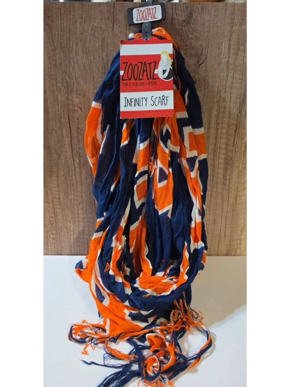 Auburn Tigers ZooZatz NCAA Gameday Infinity Scarf Navy Blue Orange NWT